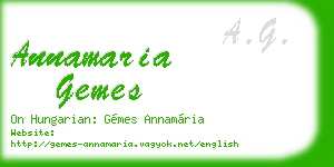 annamaria gemes business card